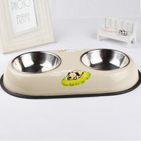 non-slip dog food and water bowls