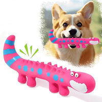 latex lizard squeaky dog chew toy